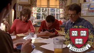 Malcolm in the middle -Malcolm getting ready to go to Harvard-