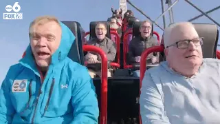 Cam Fontana rides the Top Thrill 2 coaster at Cedar Point