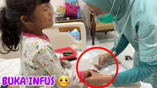 FATHIA BUKA INFUS❗DOKTER BILANG SUDAH BOLEH PULANG 🏥 | QIFA AGUNG