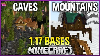 I Made Bases in the New 1.17 Caves & Mountains!