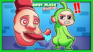 🌈 ESCAPE SCARY LICKING FACE LOL | Dipsy Plays Roblox Mr Grease Gameshow!