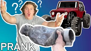 DESTROYED HIS EXHAUST: WE PRANK OUR BROTHERS JEEP
