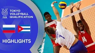 RUSSIA vs. CUBA - Highlights Men | Volleyball Olympic Qualification 2019