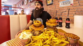 THE TWIN STACK BURGER CHALLENGE | The Chronicles Of Beard Ep.167