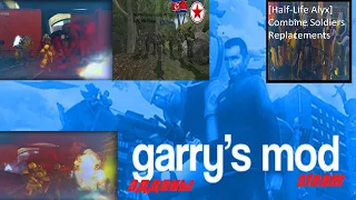 Garrys mod в steam  .HL Alyx  комбайны замена (исправлено)и Корейские солдаты нпс из Crysis 1
