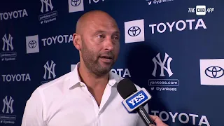 Derek Jeter makes his Old-Timers' Day debut