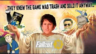 Bethesda Knew Fallout 76 Was Trash! & Sold it anyway