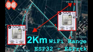 ESP32 WiFi Range Testing - 2.3 km using 3dBi Antenna