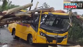 12 Students Injured In Assam After A Tree Branch Fell On School Bus | Rescue & Medical Care Underway