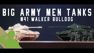 BIG ARMY MEN TANKS - M41 Walker Bulldog Green and Tan