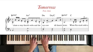 Tomorrow (from the musical Annie) Piano tutorial + sheet music. Early intermediate