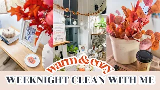 FALL CLEAN WITH ME // BUSY WORKING MOM WEEKNIGHT CLEANING MOTIVATION // CHARLOTTE GROVE FARMHOUSE