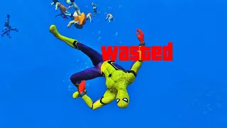 Spiderman vs Squid Game GTA 5 Epic Water Wasted Jumps Fails ep.9 (Funny Moments)