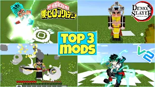 Top 3 Anime addons for minecraft pe 1.20 | top 3 mcpe addons 1.20 | anime addon mcpe 1.20