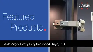 Wide-Angle, Heavy-Duty Concealed Hinge, J160 Intro