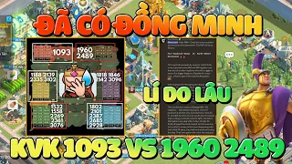 Đã Có Đồng Minh: Như Vậy 1093 1188 vs 1960 2489 1818 Trong Kì KvK Quyết Định Số Phận Của Nhiều KD