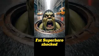 Fat superhero shocked 💥 Avengers vs DC All Marvel Characters #avengers #shorts #marvel #viral #ai