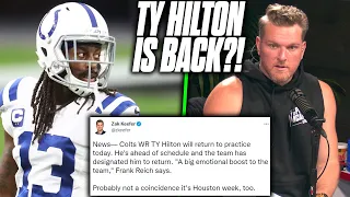 TY Hilton Cleared To Return After Neck Surgery | Pat McAfee Reacts