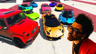 GTA 5 ✪ Stealing THE WEEKND🎵 Luxury Cars with Franklin ✪ (Real Life Cars #52)