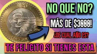 ✅Los 4 Precios De Las MONEDAS $20 Pesos Octavio Paz Año 2000 y 2001 LA MÁS VALIOSA DE TODAS INVIERTE