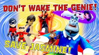 Incredibles 2 & Aladdin Don't Wake the Genie Game! W/ Dash and Violet