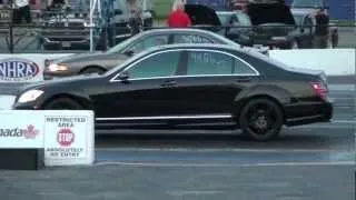 Mercedes Benz S550 Drag Racing