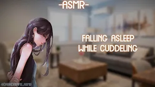 [ASMR] [ROLEPLAY] falling asleep while cuddling with dom friend (binaural/F4A)