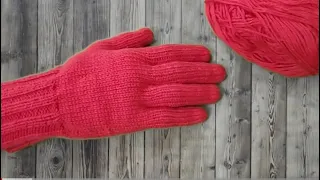 Knitted Gents ❤️ Hand Gloves 🧤 with straight needles in super easy way