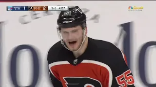 Sam Morin's 1st NHL Goal! - Flyers vs Rangers (3/27/21)