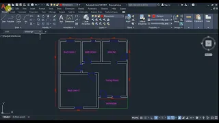 How to draw a simple floor plan using AutoCad 2021