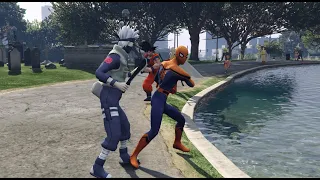 spiderman VS anime (melee edition) | GTA 5 NPC fight