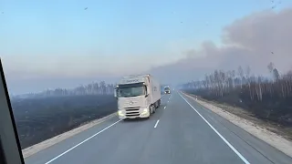 Трэш на трассе в Амурской области: пожар, ДТП и ....