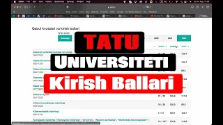 tatu universiteti kirish ballari 2023 kontrakt grand sirtqi kunduzgi