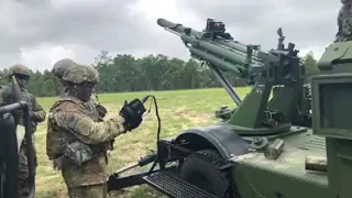 Testing the Hawkeye HMMWV mounted howitzer system 82nd ABN