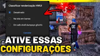 ATIVE ESSAS 5 CONFIGURAÇÕES PARA SUBIR 99% CAPA MAIS FÁCIL EM 2023!! FREE FIRE