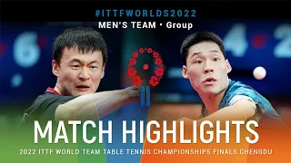 Highlights | Zexuan Wang (CAN) vs Jang Woojin (KOR) | MT Grps | #ITTFWorlds2022
