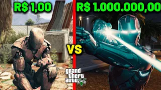 HOMEM DE FERRO DE R$ 1 para R$ 1.000.000,00 no GTA 5! ( 7 TIPOS NOVOS E DIFERENTES! )