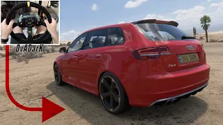 Audi RS3 Forza Horizon 5 ( Steering Wheel + Shifter ) Fanatec DD Pro Gameplay 4K