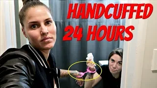 HANDCUFFED TO MY WIFE FOR 24 HOURS!! | Sam&Alyssa