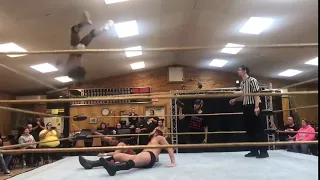 Professional Wrestler Falls out of Ring Attempting Aerial Move - 1032273
