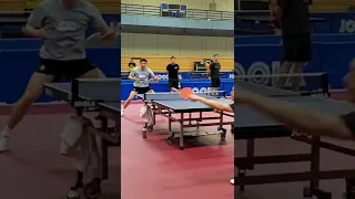 Xu Xin with jedi-like reflexes. Quick counter and an epic t-shirt lol #tabletennis #pingpong