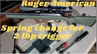 Ruger American Spring change for 2 pound trigger. Budget Trigger Job for Ruger