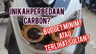 Perbedaan Carbon Kevlar, Carbon WTP & Stiker Karbon Modifikasi Nmax