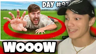 MrBeast | Survive 100 Days In Circle, Win $500,000 (Reaction)