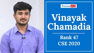 Vinayak Chamadia AIR 47 CSE 2020 | MGP helped me lot in Answer Writing | Forum IAS
