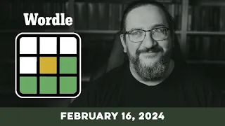 Doug plays today's Wordle Puzzle Game for 02/16/2024