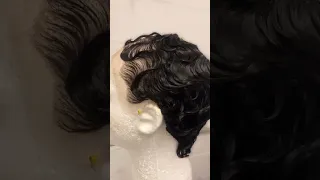 Finger waves on wig