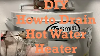 DIY How to Drain Your Hot Water Heater Tank Demonstration Tutorial [AO Smith Hot Water Tank Drain]