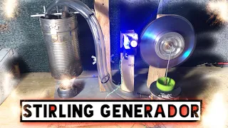 Stirling (potente) Generador energía ⚡️⚡️