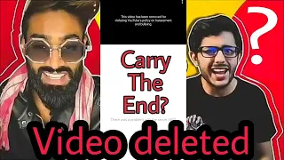 Why CARRYMINATI "YOUTUBE VS TIKTOK : THE END" video DELETED??? | LAKSHAY CHAUDHARY ,. ELVISH YADAV|